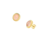 BRINCO CHARM DOURADO PEDRA NATURAL